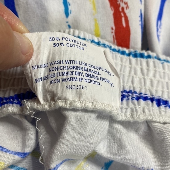 Vintage Winners Choice Red White Blue Striped Wide Leg Capri Pants Large 80s - Picture 5 of 7